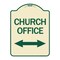 Signmission Church Parking W/ Bidirectional Arrow Heavy-Gauge Aluminum Sign, 24" x 18", TG-1824-24273 A-DES-TG-1824-24273 - alternate 1